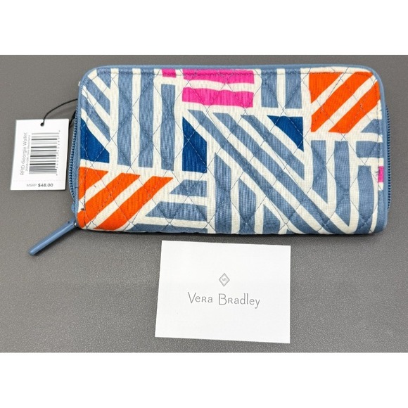 Vera Bradley Handbags - VERA BRADLEY RFID Georgia Wallet Clutch in Geo Medallions Print NWT